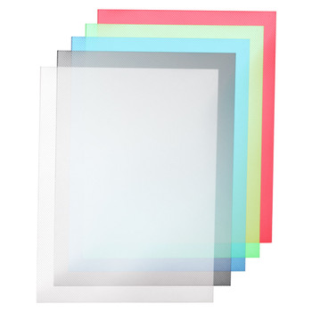 Multicolored transparent binding covers