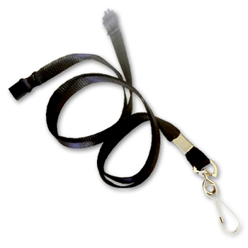 black flat lanyard