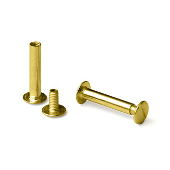 Three gold screw posts