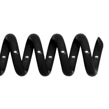 Black plastic spiral coil