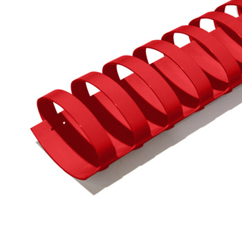 Red plastic binding comb