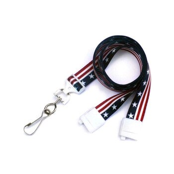 American flag pre-printed lanyard