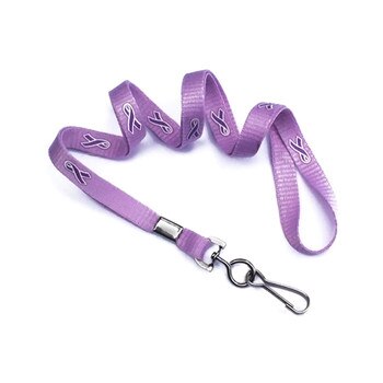 Purple cancer awareness lanyard