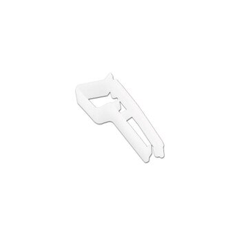White Uni-Clip One-Piece Plastic Badge Clips
