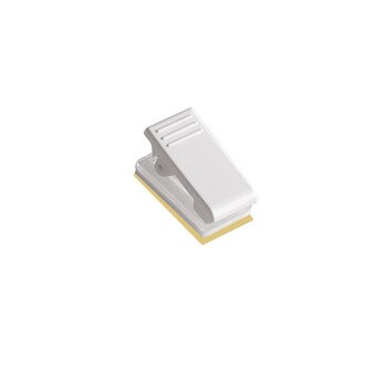 White Plastic Badge Clips