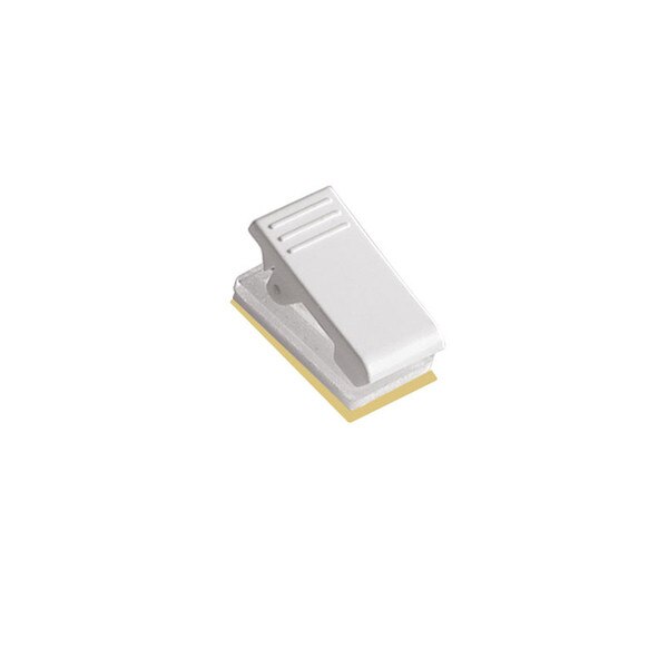 White Plastic Badge Clips