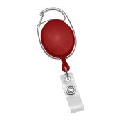 Red Carabiner Badge Reel