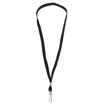 Black flat lanyard