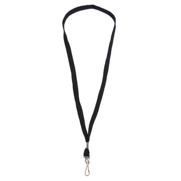 Black flat lanyard