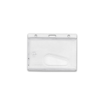 Frosted White Plastic Access Card Dispenser With Thumb Notch And Slot/Chain Holes