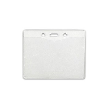 Clear vinyl horizontal badge holder - military id size