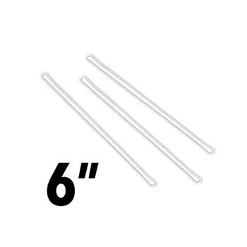 Three clear plastic loops