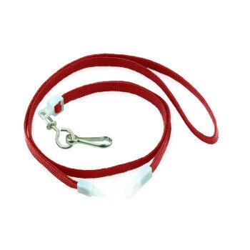 Red Flat Breakaway Lanyards W/Swivel Hook