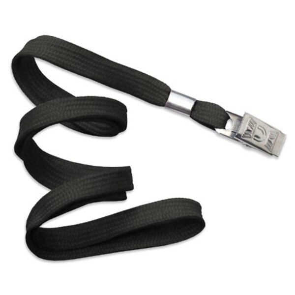 Black flat lanyard