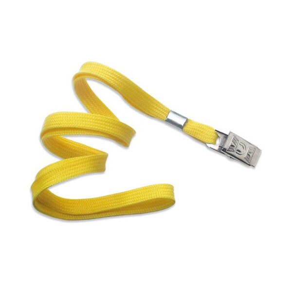 Yellow flat lanyard