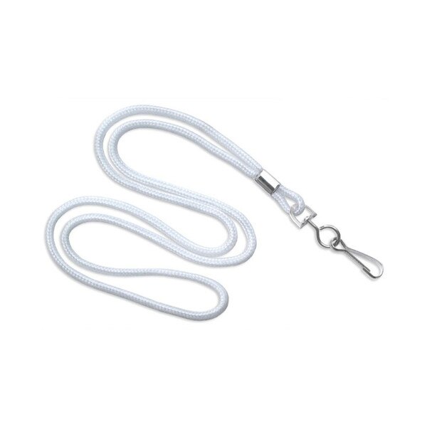 White round lanyard with swivel hook