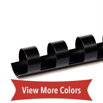 black 12mm 19 ring comb spine