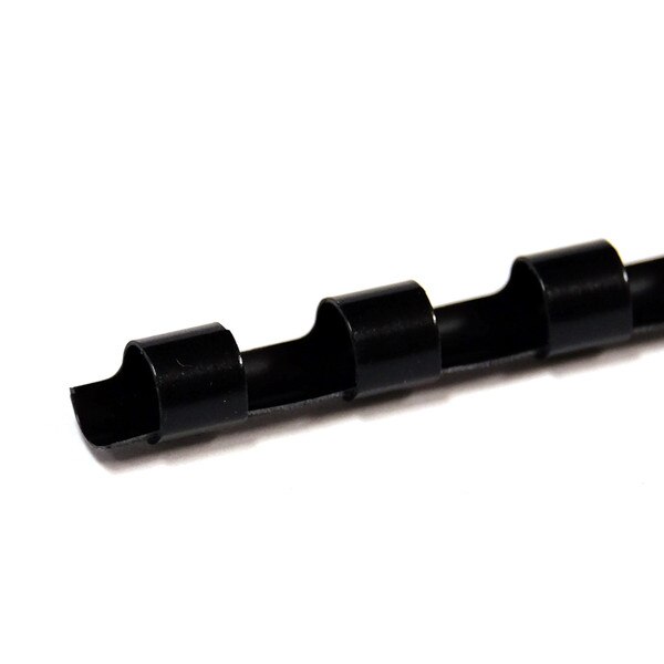 black 8mm 19 ring comb spine