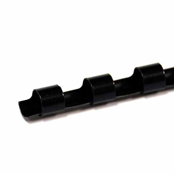 black 8mm 19 ring comb spine
