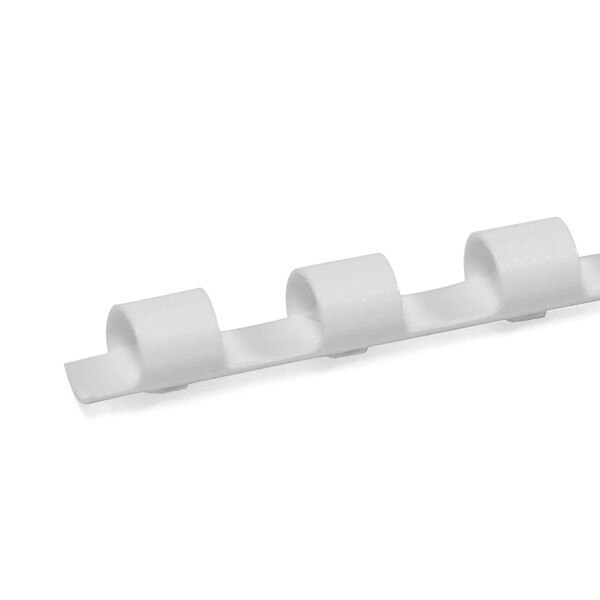 white 8mm 19 ring comb spine