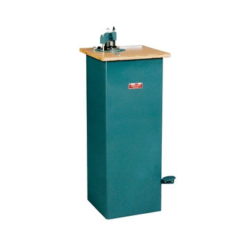 Teal manual floor standing corner rounder with foot pedal