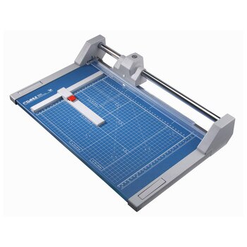 Blue 14.125 In. Rolling Paper Trimmer with guide