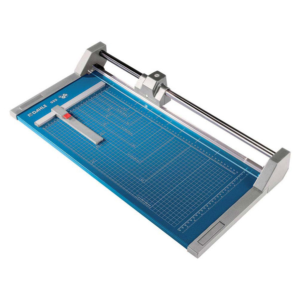 Blue 20 In. Rolling Paper Trimmer with Grey guide and grid marks