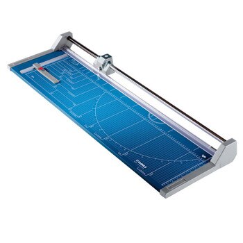 Blue 37.5 In. Rolling Paper Trimmer with guide lines