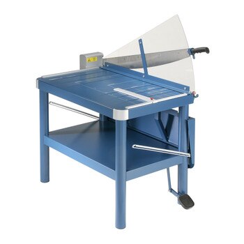 Blue 32 In. Large Format Guillotine Paper Trimmer with safe guard and stand