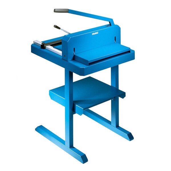 Blue paper cutter floor stand
