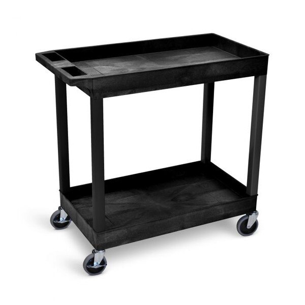 tub cart with 2 shelves and wheels