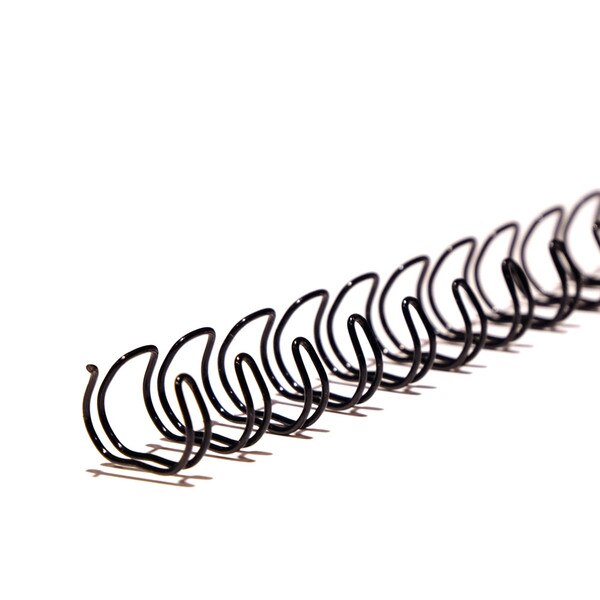 black 1/2 in. twin loop spine