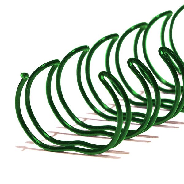 green 1/2 in. twin loop spine