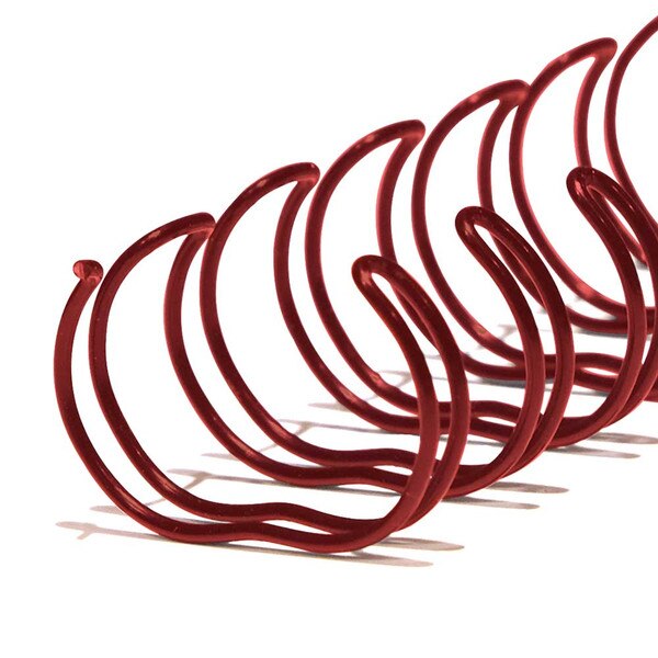 red 1/2 in. twin loop spine