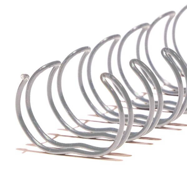 silver 1/2 in. twin loop spine