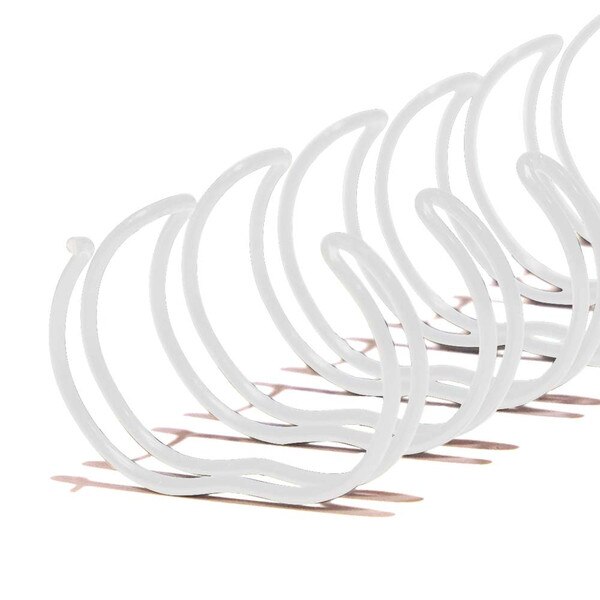 white 1/2 in. twin loop spine
