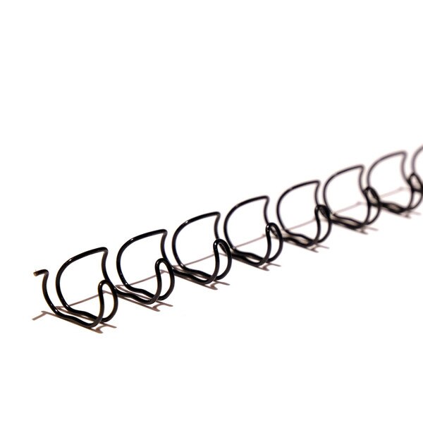black 1/4 in. twin loop spine