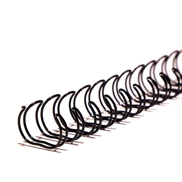 black 7/16 in. twin loop spine