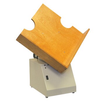 Tan paper jogger with wooden paper holder