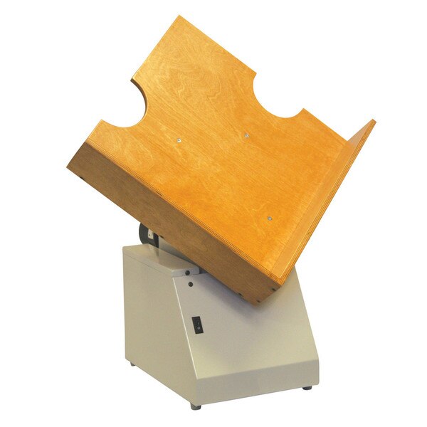 Tan paper jogger with wooden paper holder