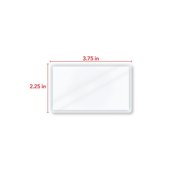 3.75 in by 2.25 in card measurement