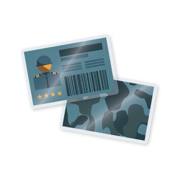 5 mil laminated military id card