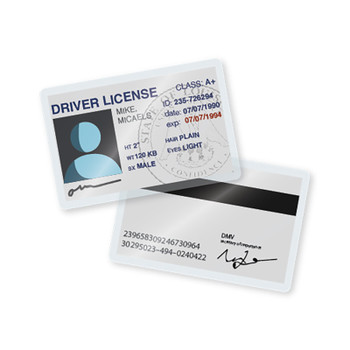 7 mil laminated Driver's License