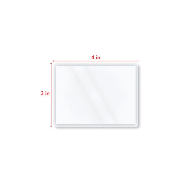 4 in by 3 in measurement