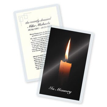 7 mil laminated memorial card