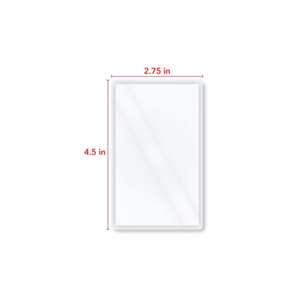 2.75 in by 4.5 in measurement