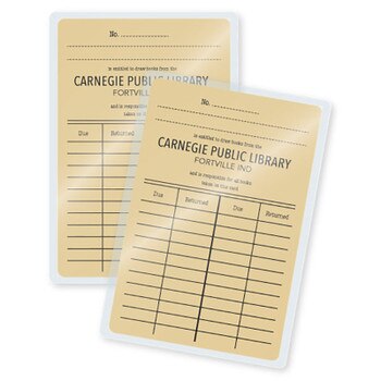 10 mil laminated circulation card