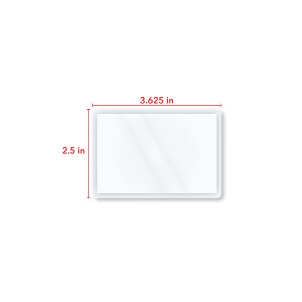 3.625 in by 2.5 in measurement
