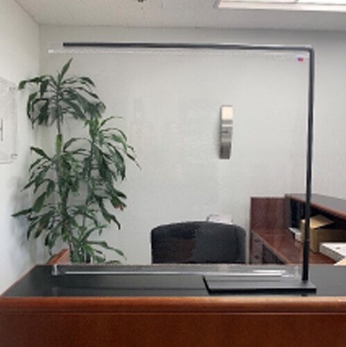 Countertop partition on office desk