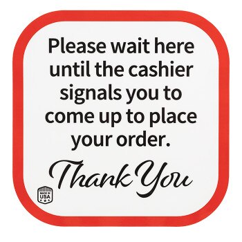 cashier floor sticker for distance